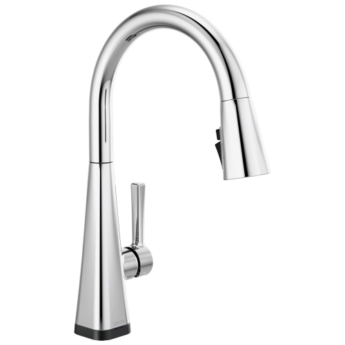 DELTA FAUCET  Lenta Touch Kitchen Faucet Chrome, Chrome Kitchen Faucets \w Pull Down Sprayer, Kitchen Sink Faucet, Touch Faucet for Kitchen Sink