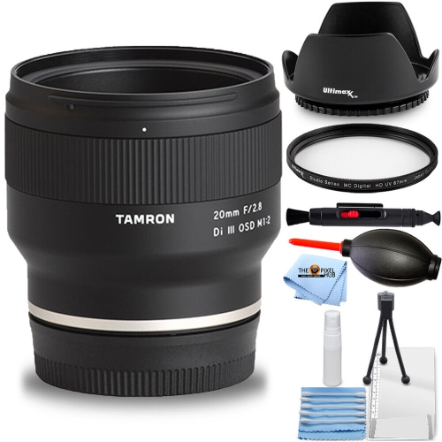 TAMRON  20MM F/2.8 Di Iii Osd M 1:2 Lens for Sony E F050 - 7PC Accessory Bundle