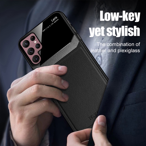 Leather Glass Case Cover for Samsung S22ULTRA, Slim Shell PU Leather Shockproof Back Case with Polarized Lens Technology - FREE SHIPPNG