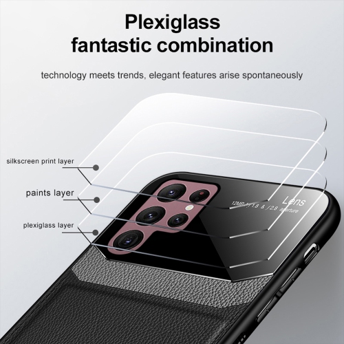 Leather Glass Case Cover for Samsung S22ULTRA, Slim Shell PU Leather Shockproof Back Case with Polarized Lens Technology - FREE SHIPPNG