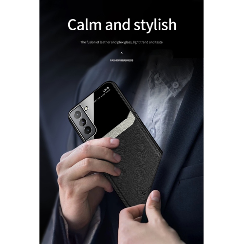 Étui en verre pour Samsung S21PLUS coque mince en cuir pu étui antichoc avec technologie d’objectif polarisé - GRATUIT SHIPPNG