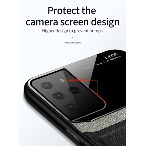 Leather Glass Case Cover for Samsung S21ULTRA, Slim Shell PU Leather Shockproof Back Case with Polarized Lens Technology - FREE SHIPPNG