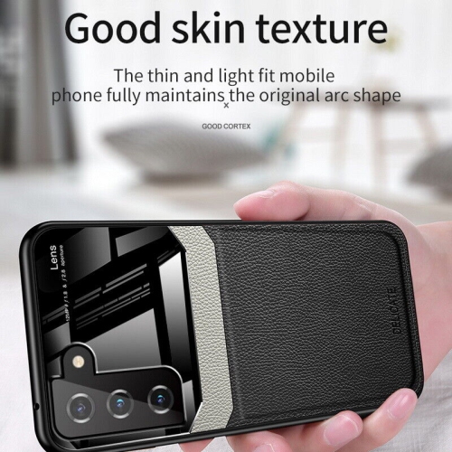 Étui en verre pour Samsung S22 coque mince en cuir pu étui antichoc avec technologie d’objectif polarisé - GRATUIT SHIPPNG