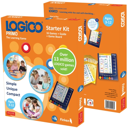 DCCED  Logico The Learning Game - Primo Starter Kit – 1 Primo Book + 1 Primo Board (Ages 3-6) - French Langauge Version