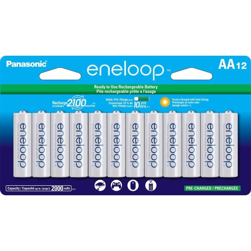 Panasonic – piles rechargeables préchargées ni-MH Eneloop AA à 2100 cycles