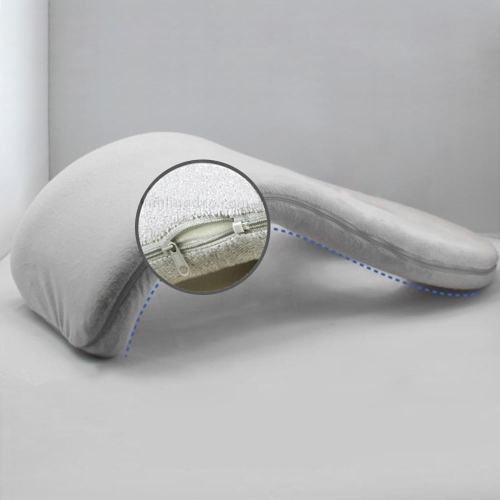 24 inch Ergonomic Face Down Pillow and Back Pillow, Grey Memory Foam Nap Pillow for Car Office Chair Back Support Cushion