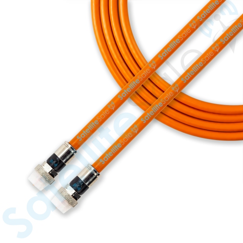 SatelliteSale Outdoor RG6 Coaxial 1800 Mhz Underground Burial Flooded Cable Universal Wire Polyethylene Orange Cord 100 Feet