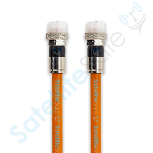 SatelliteSale Outdoor RG6 Coaxial 1800 Mhz Underground Burial Flooded Cable Universal Wire Polyethylene Orange Cord 10 Feet