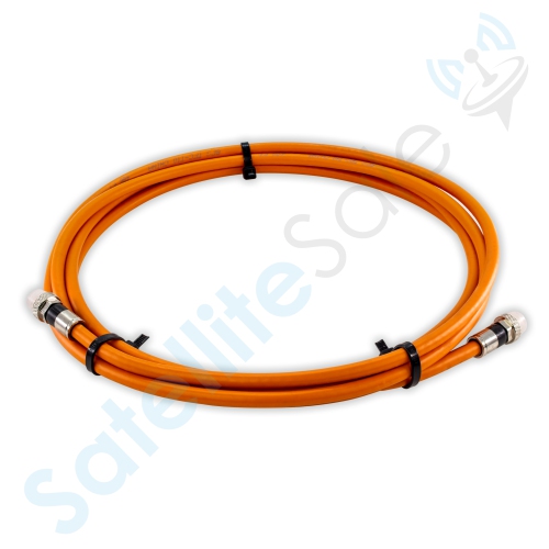 SatelliteSale Outdoor RG6 Coaxial 1800 Mhz Underground Burial Flooded Cable Universal Wire Polyethylene Orange Cord 10 Feet