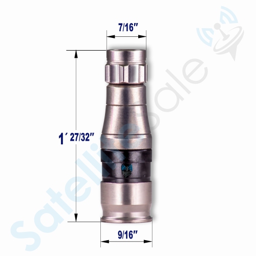 SatelliteSale Indoor/Outdoor Fittings Coaxial Connectors for RG-11 Coax Cables Pack of 4 Pcs