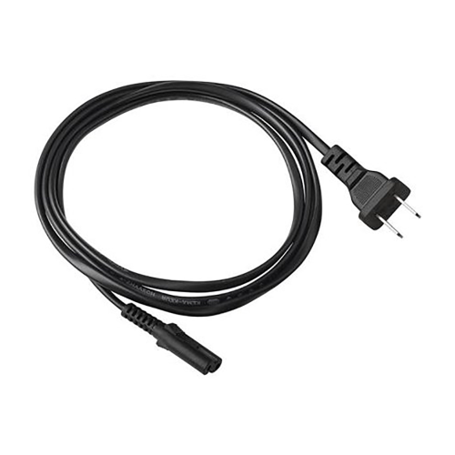 Câble d'alimentation universel c.a. à connecteur carré/rond à 18AWG 2 broches de SatelliteSale, fil universel en PVC, noir