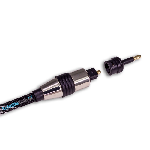 SatelliteSale Digital Optical SPDIF Toslink to Mini Toslink Female To Male PVC Black Adapter