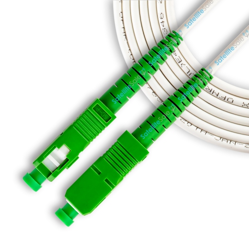 SatelliteSale Digital SCP/AC Fiber Optic OFNR Patch Cable Simplex SC-Standard Connector 2.9mm O.D. White Cord 6 feet