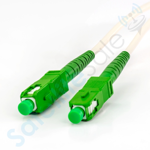 SatelliteSale Digital SCP/AC Fiber Optic OFNR Patch Cable Simplex SC-Standard Connector 2.9mm O.D. White Cord 6 feet