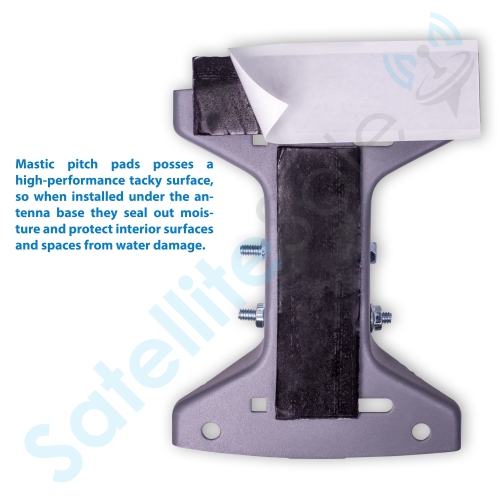 SatelliteSale Universal Roof Patch Kit Zinc Plated Lag Bolts and Mastic Pitch Pads