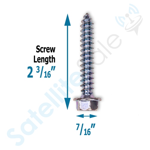 SatelliteSale Universal Roof Patch Kit 6x Zinc Plated Lag Bolts and 3x Mastic Pitch Pads