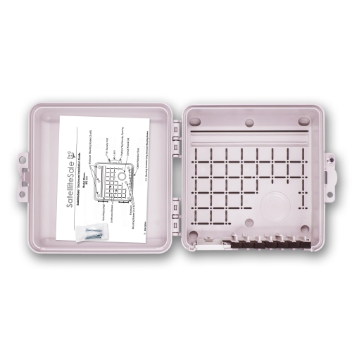 SatelliteSale Weatherproof Junction Box Heavy Duty Enclosure 9x9x4 Inches UV-Rated Thermoplastic Alloy