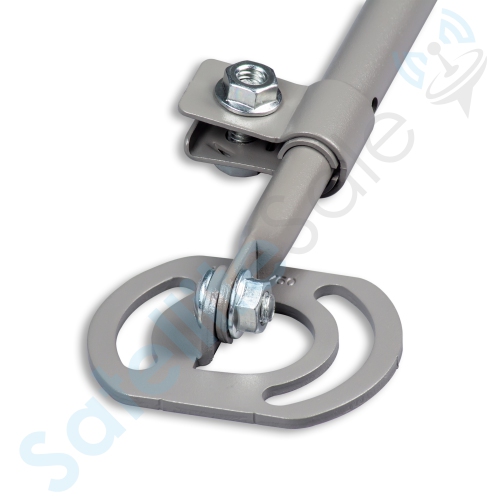 SatelliteSale Universal 2 Support Arms Adjustable Telescopic Monopoles Braces with Screws and Mastic Pitch Pads Short 19" and Long 33"