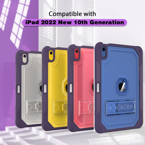 New ZoneFoker Case for iPad 10th Generation 10.9 inch 2022, Heavy Duty Shockproof Rugged Protective with Pencil Holder