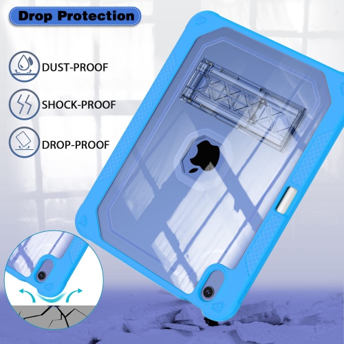 Case for iPad 10th Generation 10.9 inch 2022, Heavy Duty Shockproof Rugged Protective with Pencil Holder, 10.9" 10 Gen Translucent Cover with