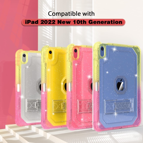 Case for iPad 10th Generation 10.9 inch 2022, Heavy Duty Shockproof Rugged Protective with Pencil Holder, 10.9" 10 Gen Translucent Cover with