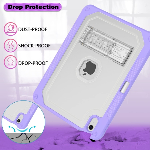 Case for iPad 10th Generation 10.9 inch 2022, Heavy Duty Shockproof Rugged Protective with Pencil Holder, 10.9" 10 Gen Translucent Cover with