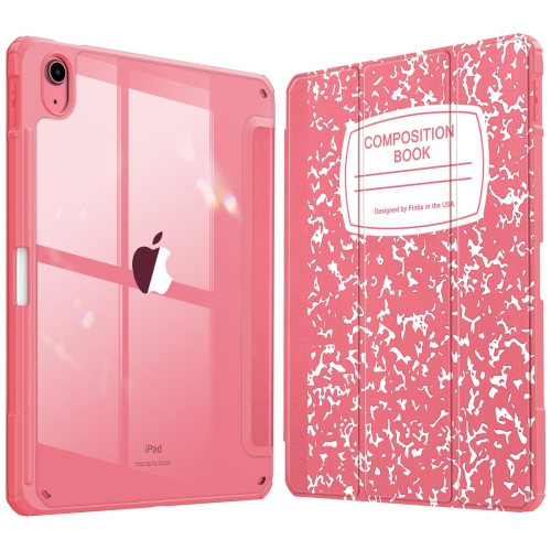 HLD  Hybrid Slim Case for Ipad 10Th Generation 10.9 Inch Tablet (2022 Model) - Built-In Pencil Holder Shockproof Cover w Clear Transparent Back