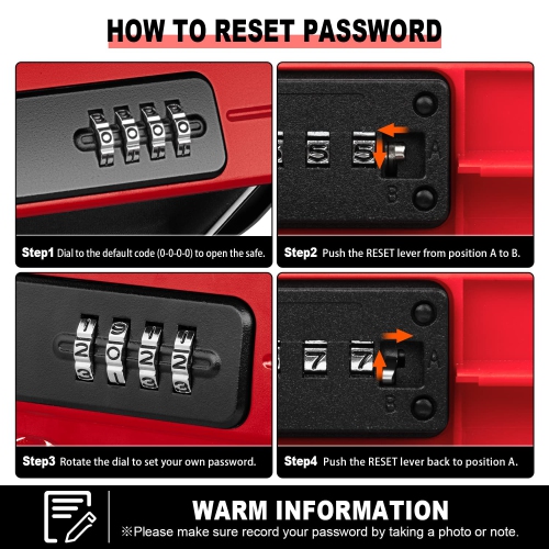 Travel Safe Portable Beach Safe Box Small Combination Safe Anti-Theft Lock Box Safe Waterproof Mini Security Case with Removable Wire Rope Security