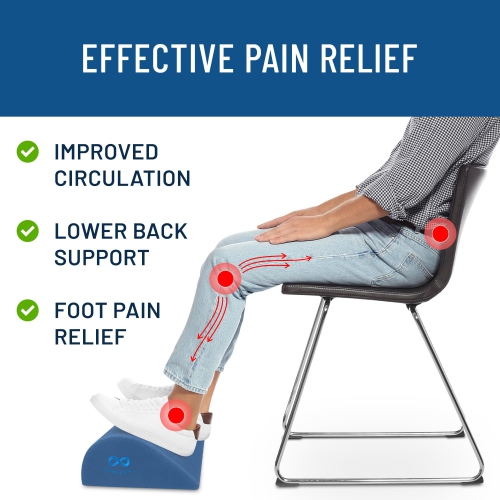 Comfort Foot Rest for Under Desk at Work w/Premium ComfortFoam™ - Desk Foot Rest Ergonomic Design for All-Day Support, Pain Relief - Foot Stool