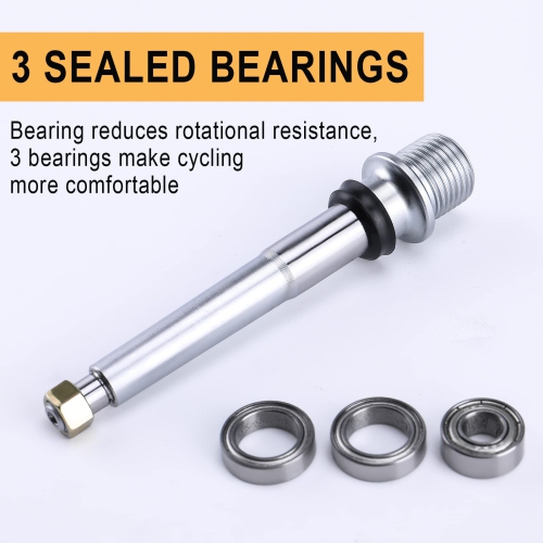 Road/Mountain Bike Pedals - 3 Bearings 9/16” Aluminum Alloy Bicycle Pedals - Mountain Bike Pedal with Removable Anti-Skid Nails …