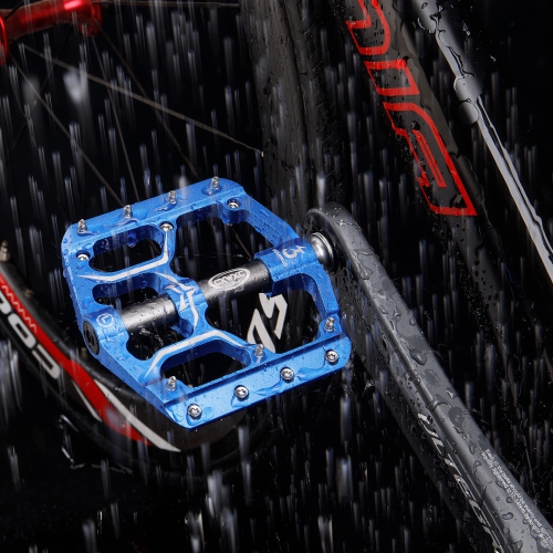 Road/Mountain Bike Pedals - 3 Bearings 9/16” Aluminum Alloy Bicycle Pedals - Mountain Bike Pedal with Removable Anti-Skid Nails …