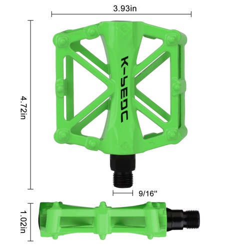 Mountain Bike Pedals TXJ Aluminum Alloy Platform Pedals Bicycle Pedals Road Bike Pedals for BMX MTB Cycling 9/16 Inch