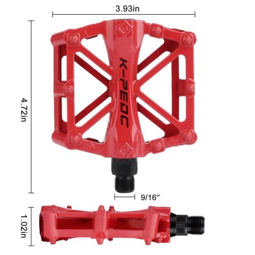 Mountain Bike Pedals TXJ Aluminum Alloy Platform Pedals Bicycle Pedals Road Bike Pedals for BMX MTB Cycling 9/16 Inch