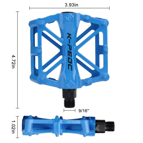 Mountain Bike Pedals TXJ Aluminum Alloy Platform Pedals Bicycle Pedals Road Bike Pedals for BMX MTB Cycling 9/16 Inch