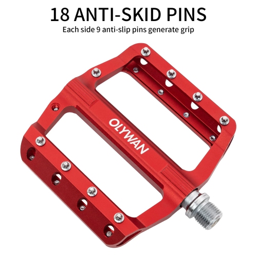 Mountain Bike Pedals MTB Bicycle Platform Bicycle Flat Pedals 9/16" CNC Alloy Durable Bearing Pedals for Most Bikes BMX MTB Road Bicycle