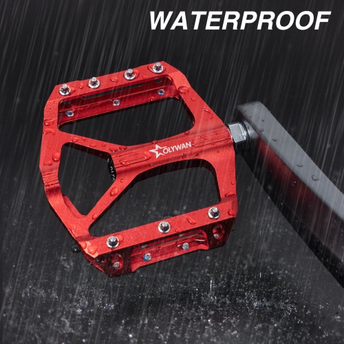 Mountain Bike Pedals MTB Bicycle Platform Bicycle Flat Pedals 9/16" CNC Alloy Durable Bearing Pedals for Most Bikes BMX MTB Road Bicycle