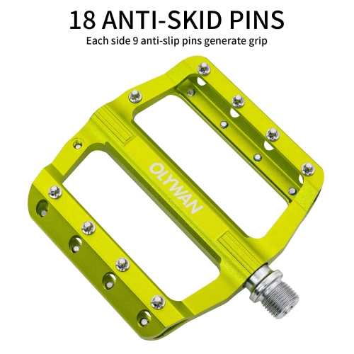 Mountain Bike Pedals MTB Bicycle Platform Bicycle Flat Pedals 9/16" CNC Alloy Durable Bearing Pedals for Most Bikes BMX MTB Road Bicycle