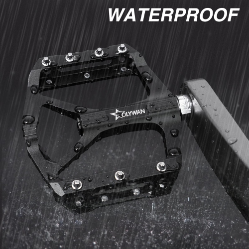 Mountain Bike Pedals MTB Bicycle Platform Bicycle Flat Pedals 9/16" CNC Alloy Durable Bearing Pedals for Most Bikes BMX MTB Road Bicycle
