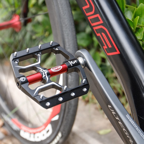 Road/Mountain Bike Pedals - 3 Bearings 9/16” Aluminum Alloy Bicycle Pedals - Mountain Bike Pedal with Removable Anti-Skid Nails …