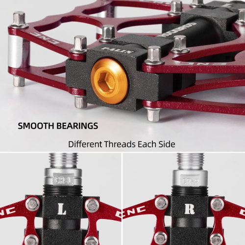 Mountain Bike Pedals Non-Slip MTB Pedals Durable Lightweight Aluminum Alloy Bicycle Pedals for Mountain Bikes Commuter Bike Leisure Bikes 9/16"