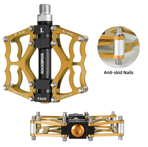 Mountain Bike Pedals Non-Slip MTB Pedals Durable Lightweight Aluminum Alloy Bicycle Pedals for Mountain Bikes Commuter Bike Leisure Bikes 9/16"