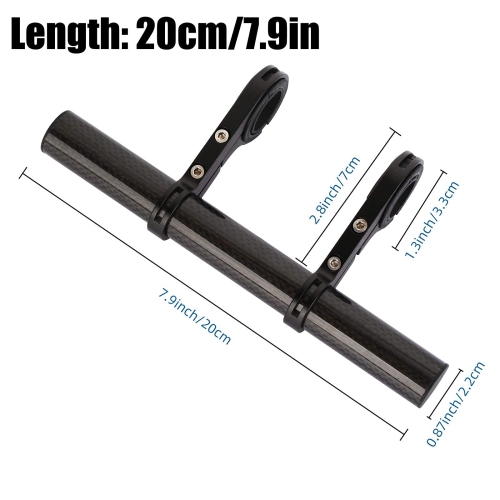 Bike Handlebar Extender, Lightweight Durable Aluminum Alloy Double Bicycle Handlebar Extension Bracket for Holding Motorcycle E-Bike Lamp Speedometer