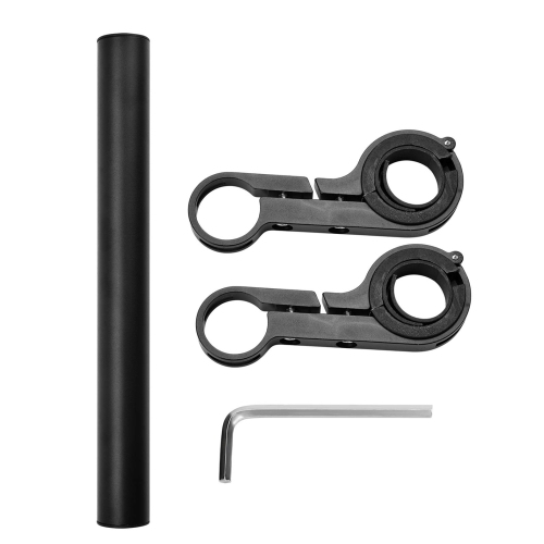 Bike Handlebar Extender, Lightweight Durable Aluminum Alloy Double Bicycle Handlebar Extension Bracket for Holding Motorcycle E-Bike Lamp Speedometer
