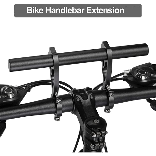 Bike Handlebar Extender, Lightweight Durable Aluminum Alloy Double Bicycle Handlebar Extension Bracket for Holding Motorcycle E-Bike Lamp Speedometer