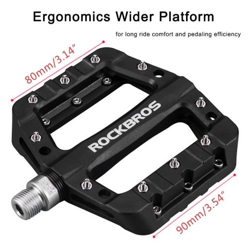Lightweight Mountain Bike Pedals Nylon Fiber Bicycle Platform Pedals for Road MTB 9/16"