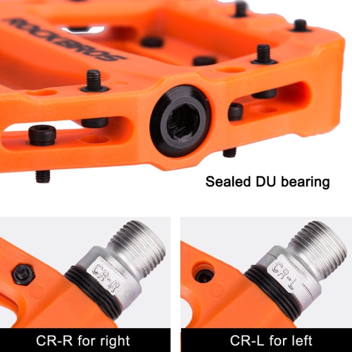 Lightweight Mountain Bike Pedals Nylon Fiber Bicycle Platform Pedals for Road MTB 9/16"