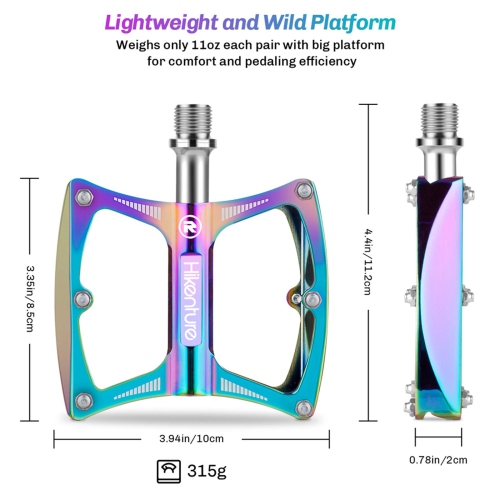 Mountain Bike Pedals MTB Pedals 9/16 Inch Sealed Bearing Lightweight Aluminum Alloy Bicycle Platform Flat Pedals for Road Bike BMX