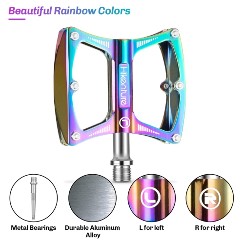 Mountain Bike Pedals MTB Pedals 9/16 Inch Sealed Bearing Lightweight Aluminum Alloy Bicycle Platform Flat Pedals for Road Bike BMX