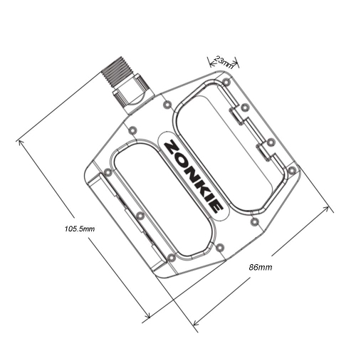 Bike Flat Pedals,Mountain Bicycles Pedals Flat Aluminum Alloy Platform Sealed Bearing Axle 9/16"