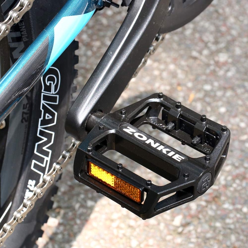 Bike Flat Pedals,Mountain Bicycles Pedals Flat Aluminum Alloy Platform Sealed Bearing Axle 9/16"